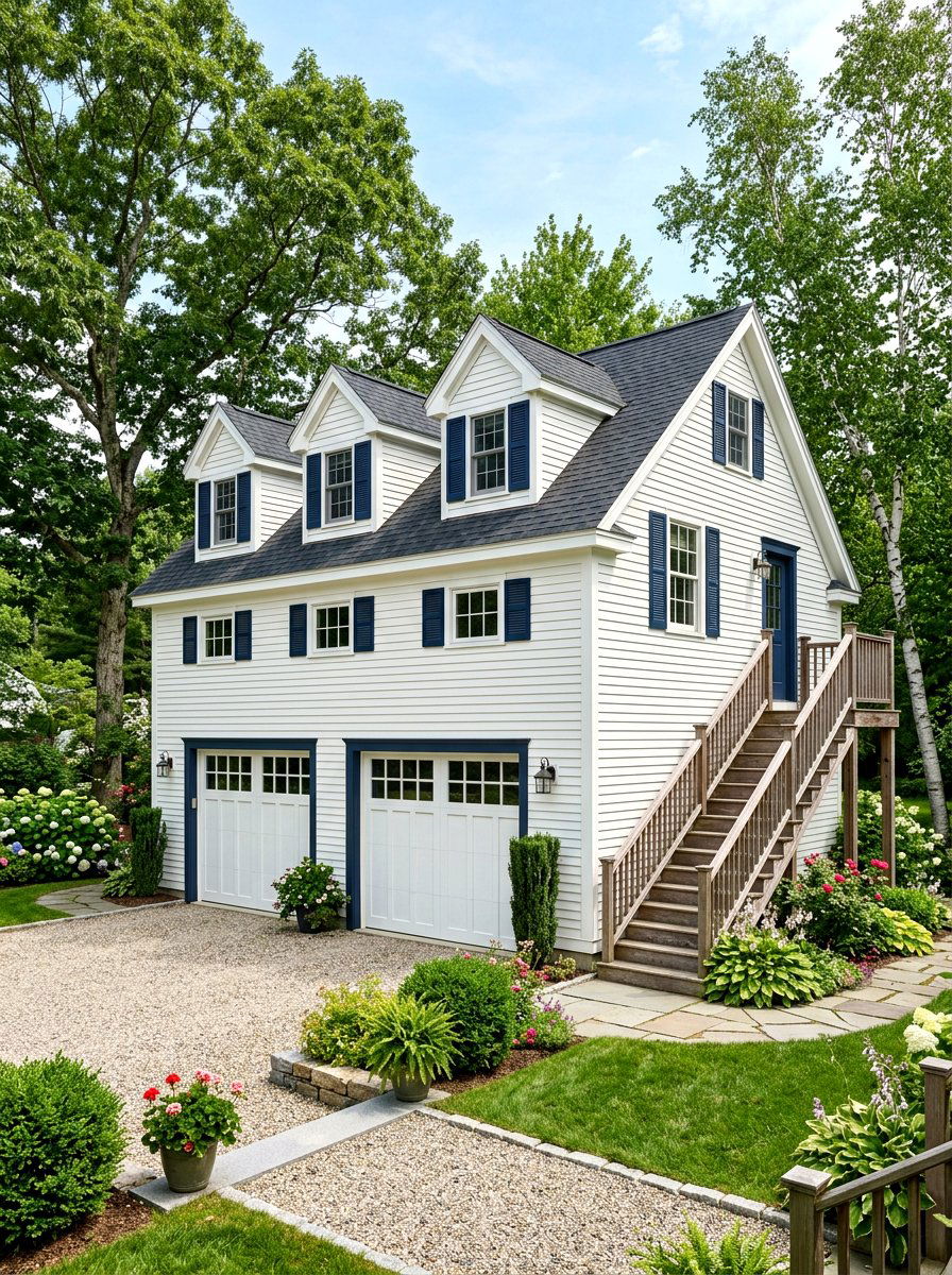 Two Story Garage With Loft - 30 detached garage exterior ideas
