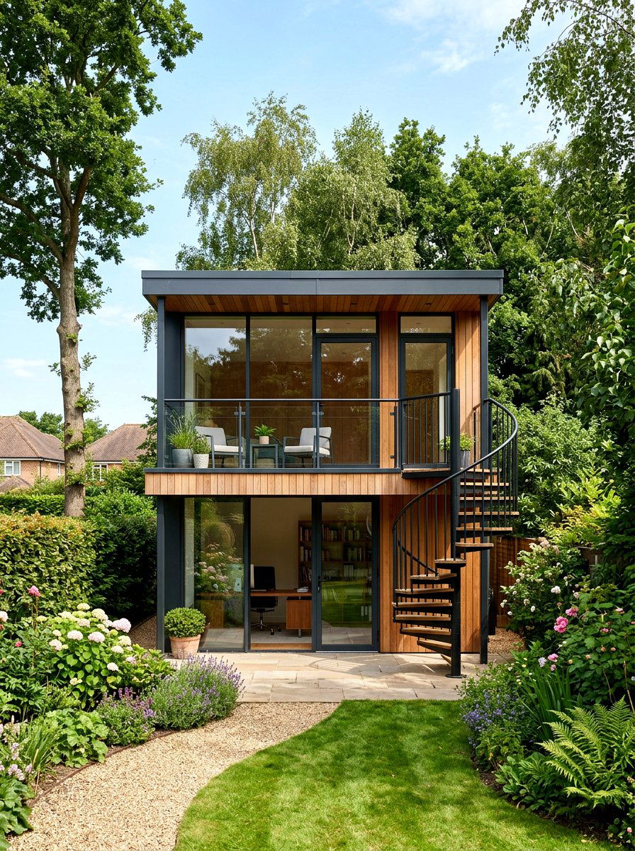 Two Story Garden Office - 30 office shed garden ideas