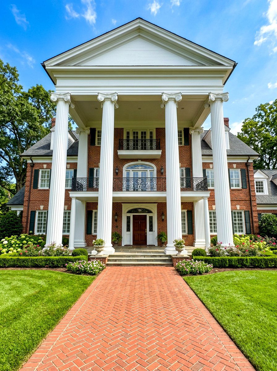 Two Story Portico - 30 portico ideas