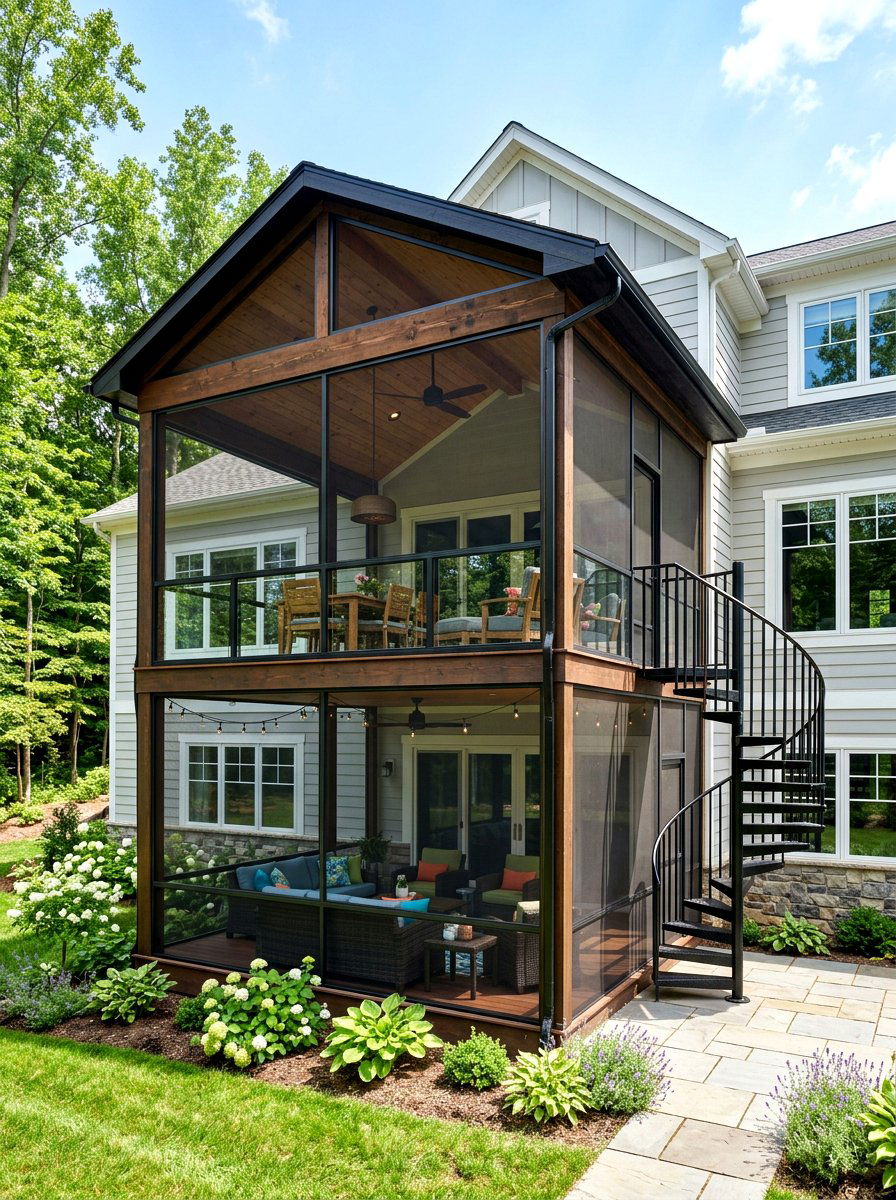Two Story Screened Porch - 30 screened porch ideas