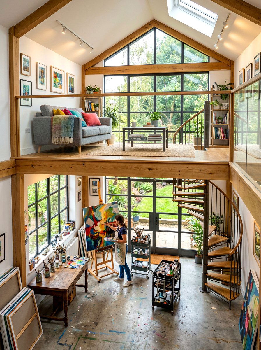 Two Story Studio - 30 art shed ideas
