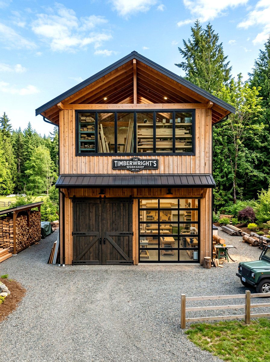 Two Story Workshop - 30 backyard workshop shed ideas