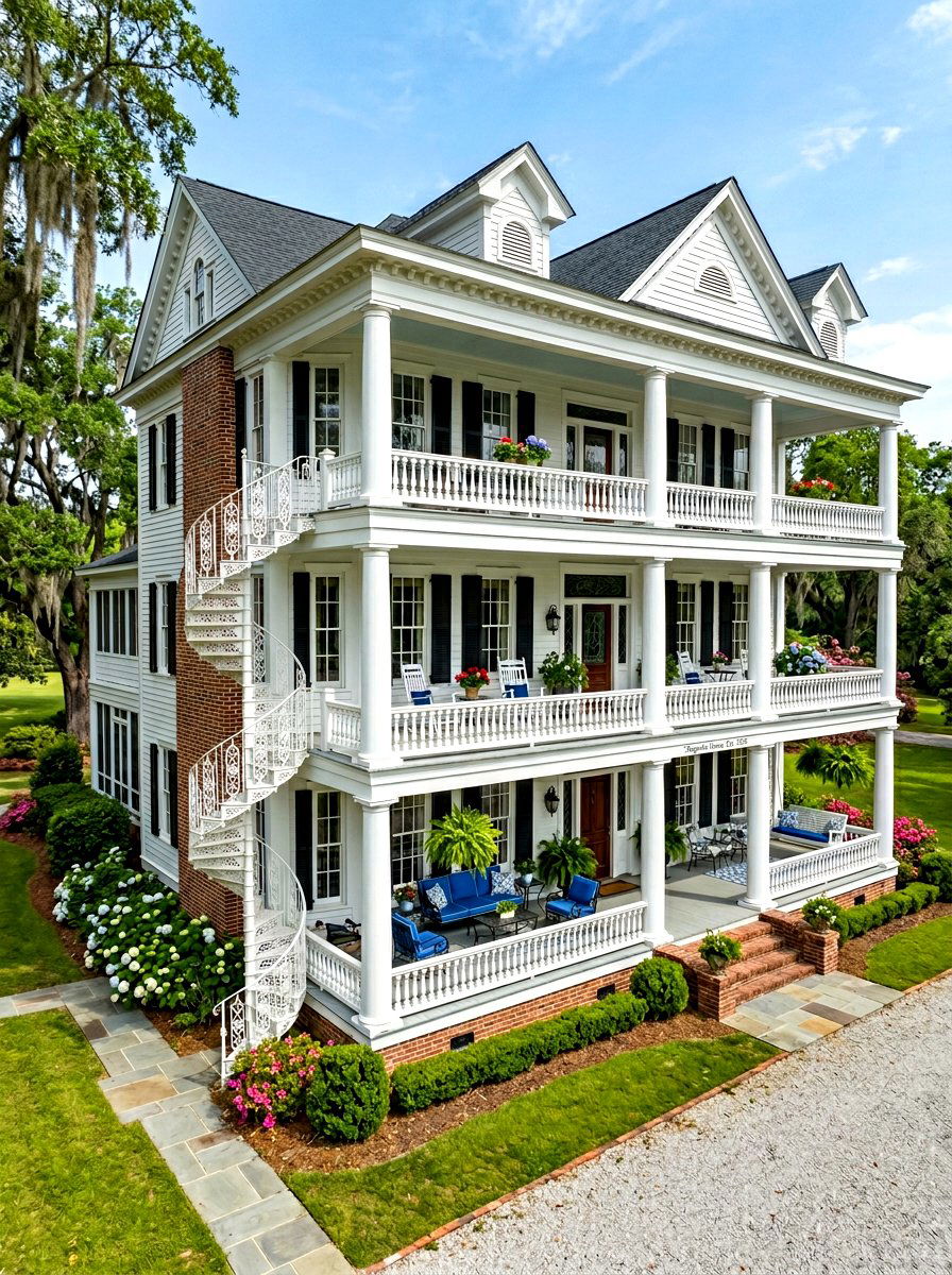 Two Story Wraparound Porch - 30 wraparound porch ideas