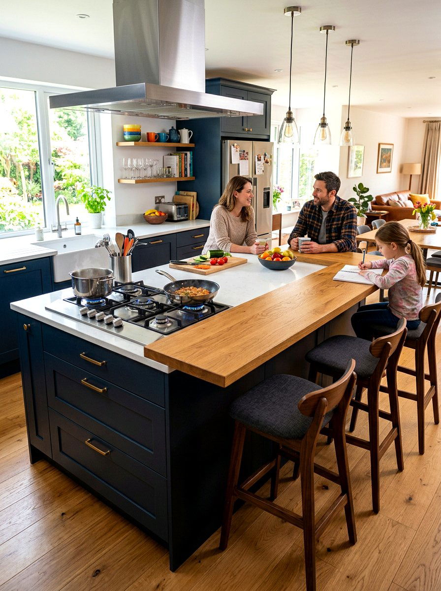 Two Tier Kitchen Island With Stovetop - 30 kitchen island with cooktop ideas