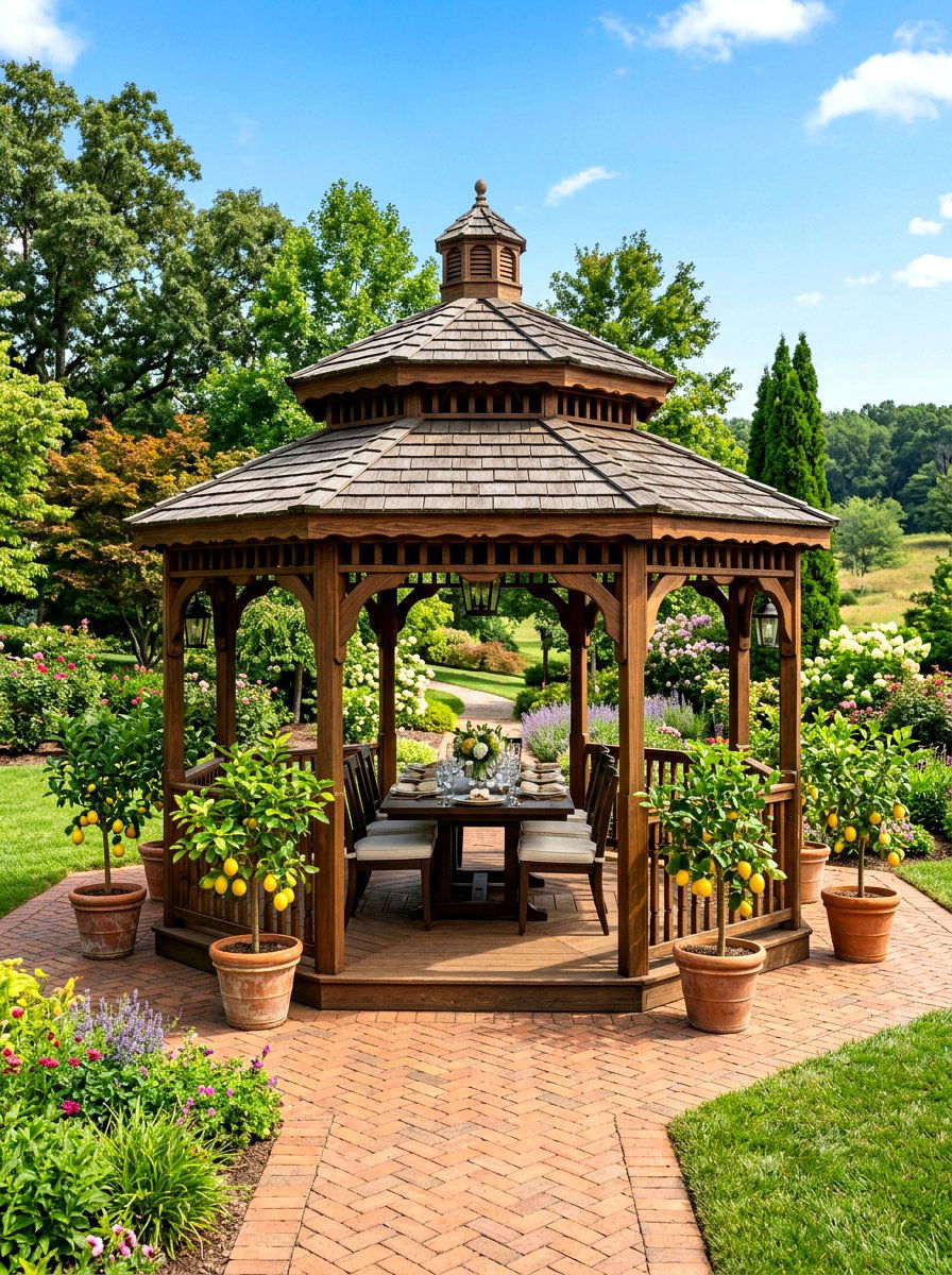 Two Tier Roof Octagon Gazebo - 30 octagon gazebo ideas