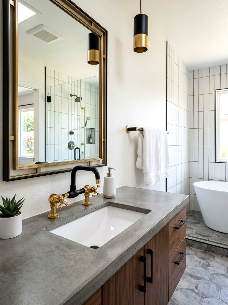 Two Tone Bridge Faucet - 30 bridge faucet bathroom ideas