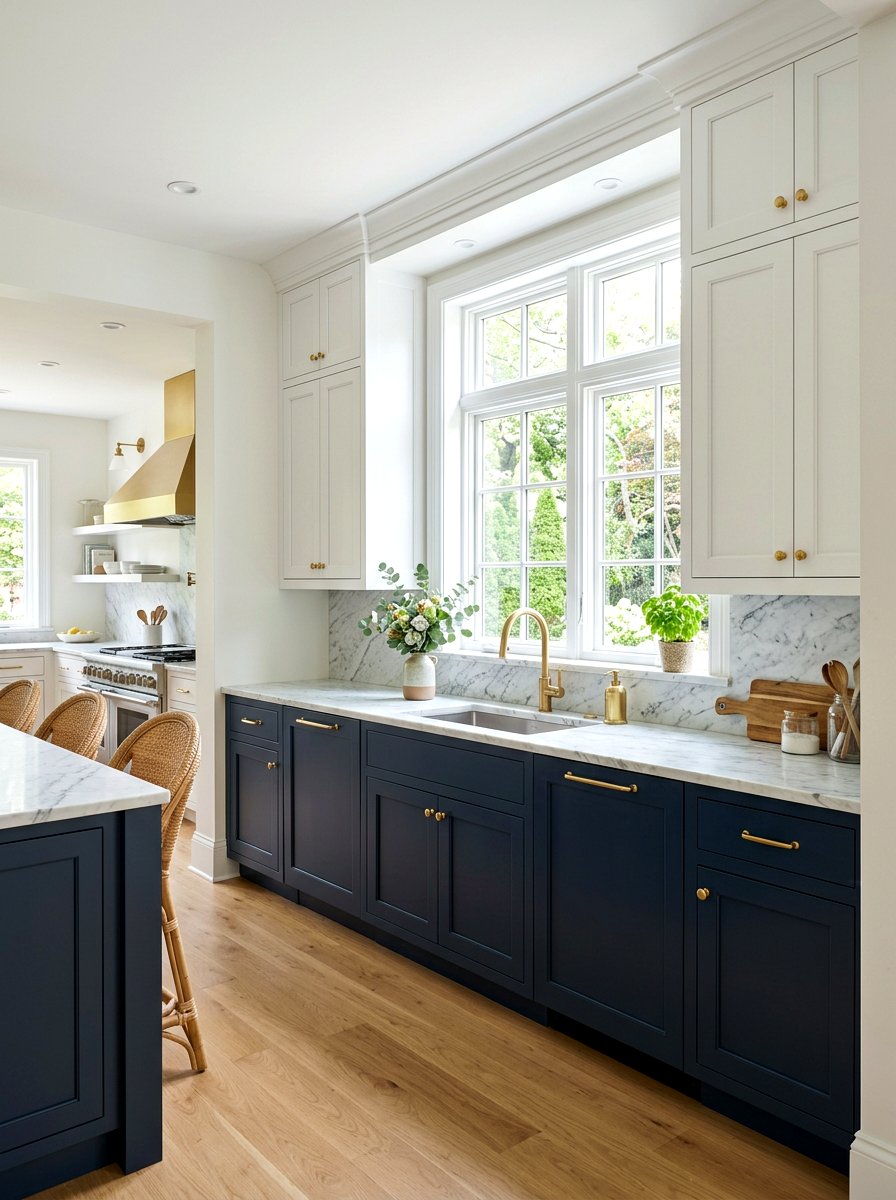 Two Tone Cabinetry Station - 30 pastry corner kitchen ideas