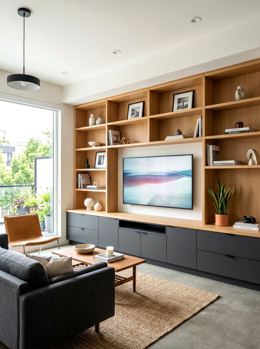 Two Tone Cabinetry - 30 built in wall unit ideas