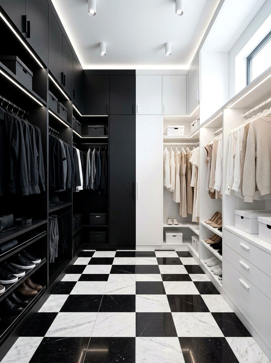 Two Tone Closet - 30 color coordinated closet ideas