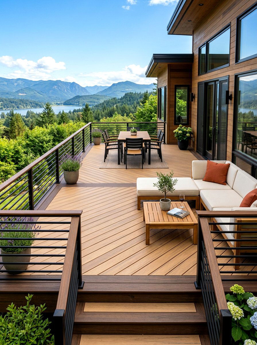Two Tone Deck - 30 detached deck ideas
