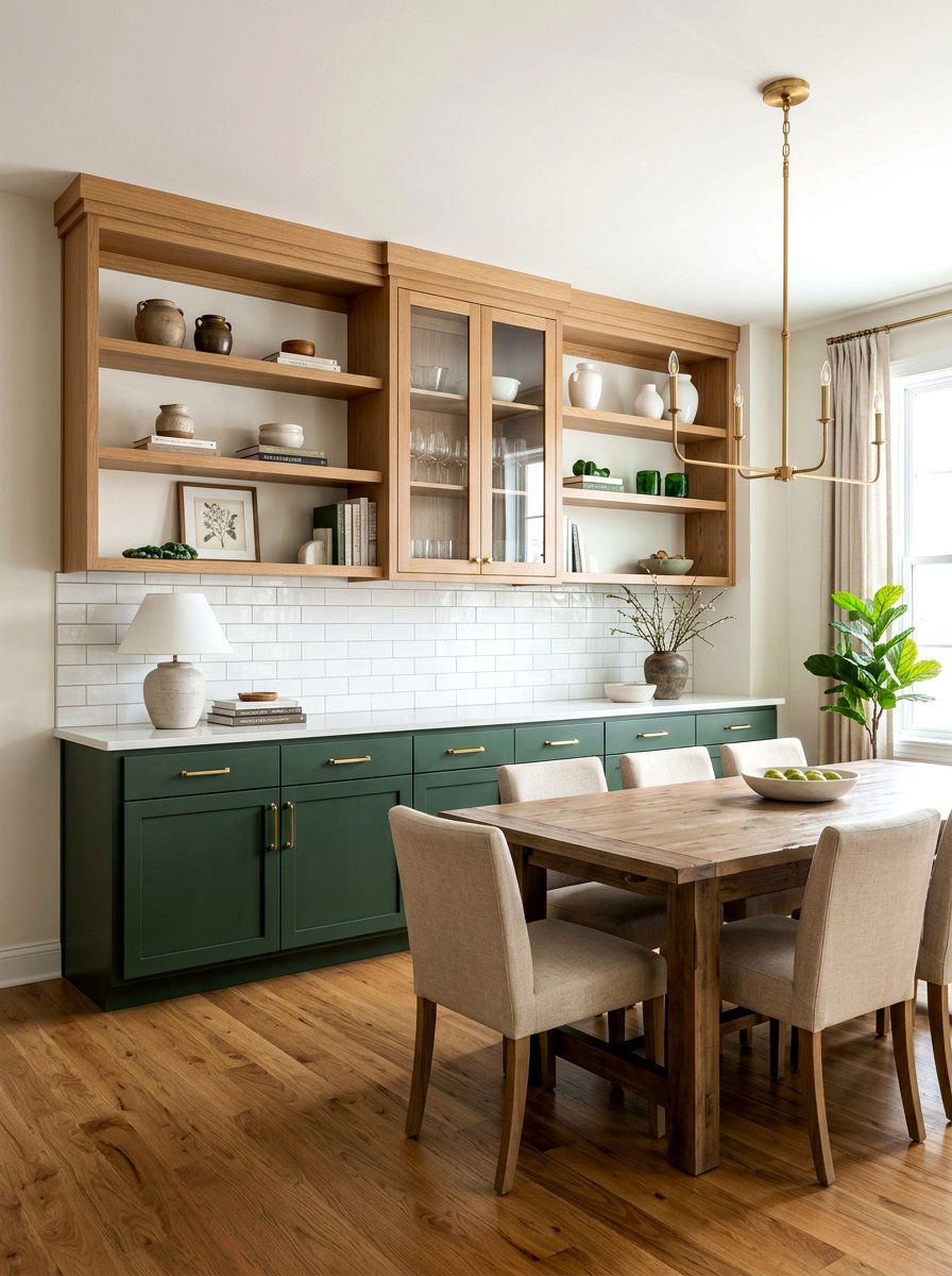 Two Tone Dining Room Built In - 30 built in buffet dining ideas