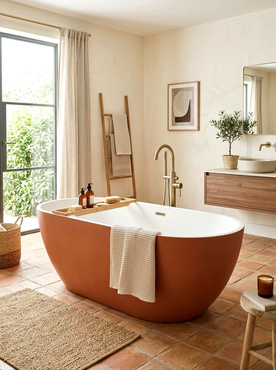 Two Tone Freestanding Tub - 30 freestanding tub ideas