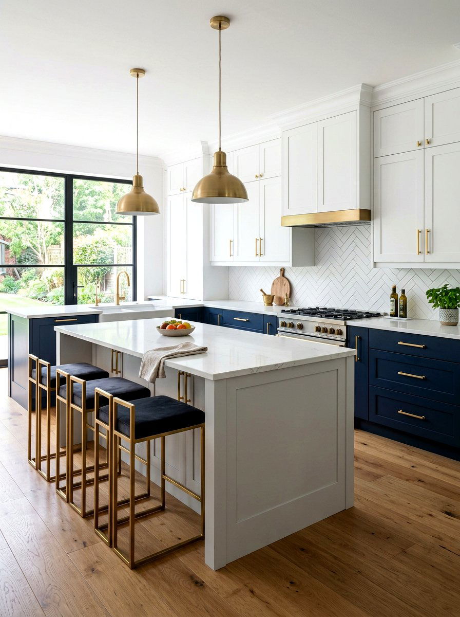 Two Tone Kitchen Brass Hardware - 30 brass kitchen hardware ideas