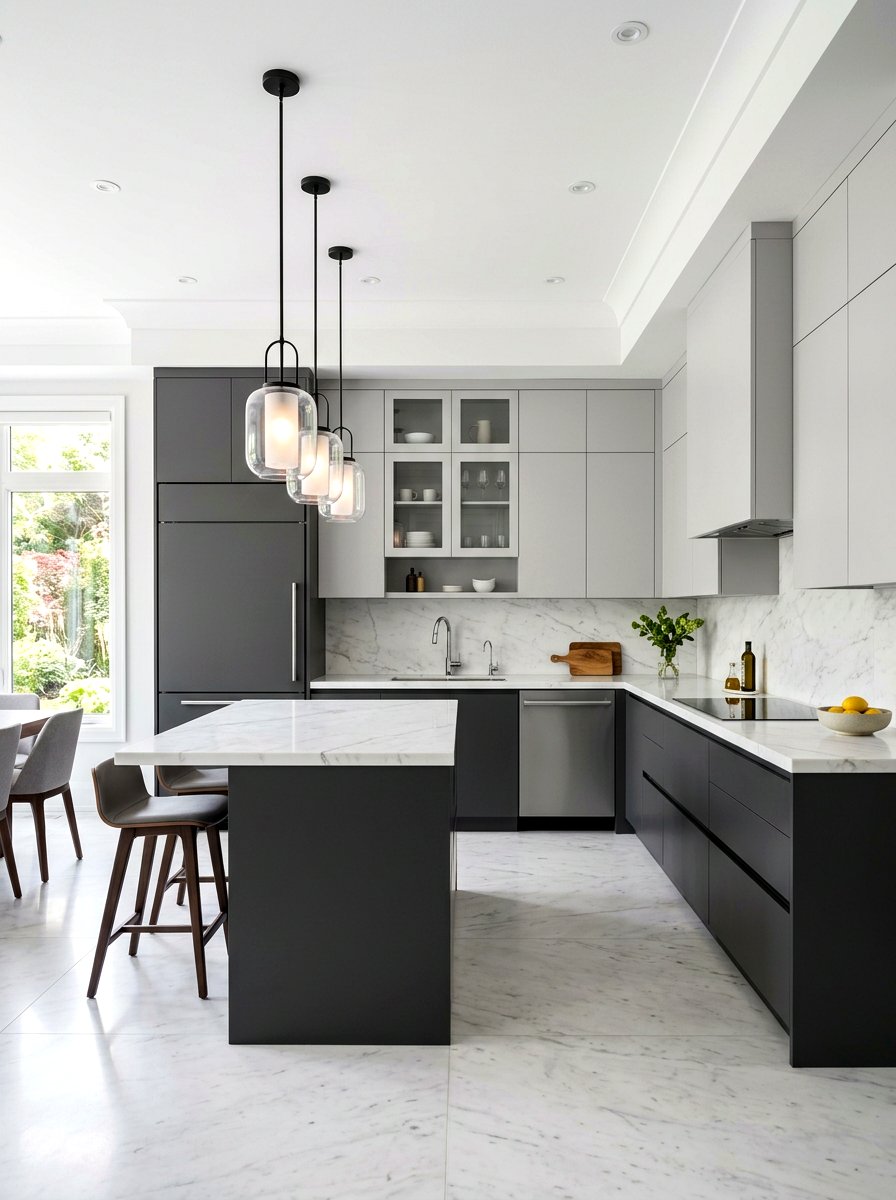 Two Tone Kitchen Color Scheme - 30 panel ready kitchen ideas