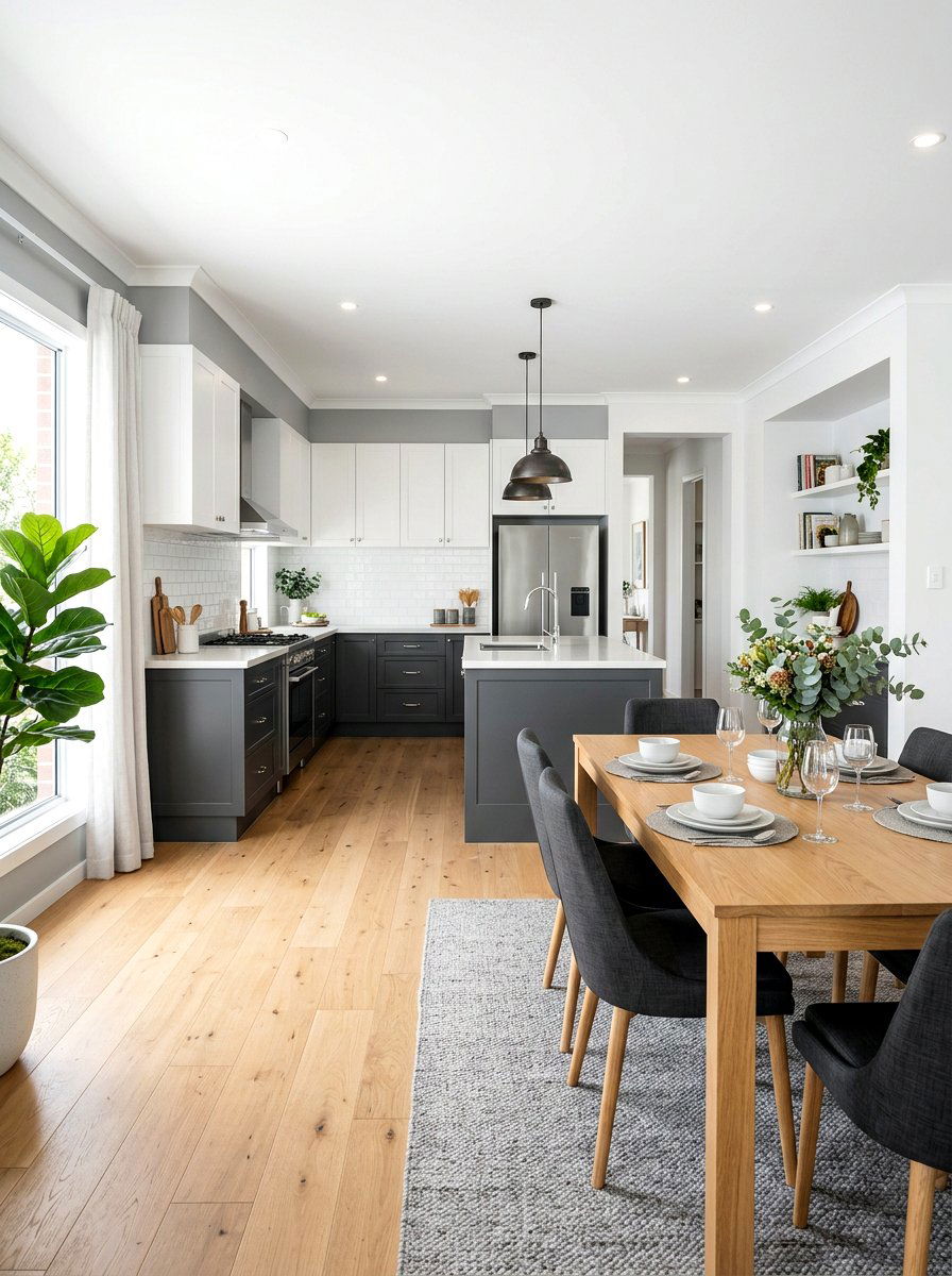 Two Tone Kitchen Dining - 30 kitchen dining combo ideas