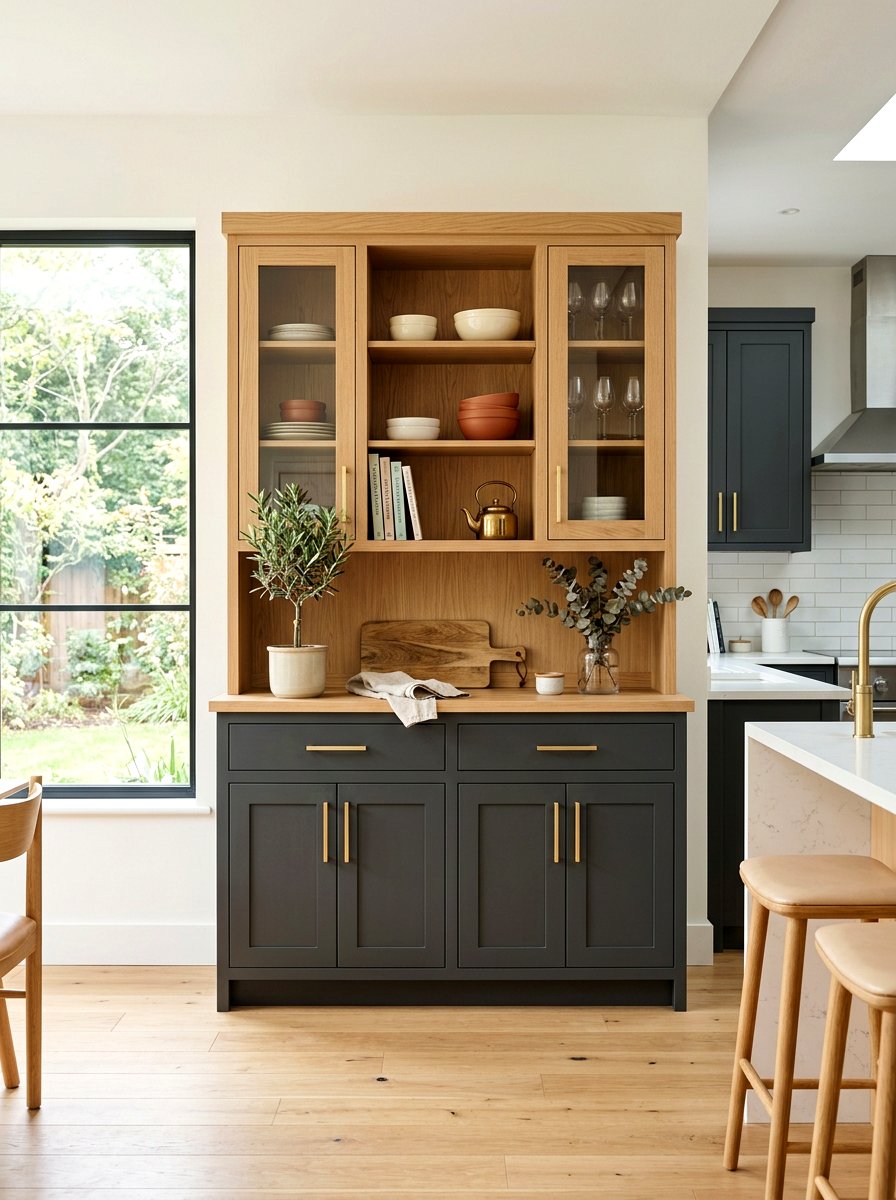 Two Tone Kitchen Hutch - 30 kitchen hutch ideas