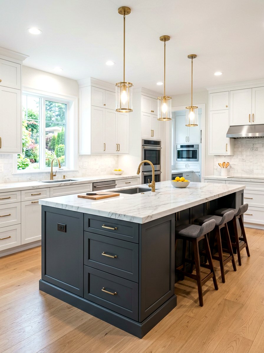 Two Tone Kitchen Island - 30 kitchen island ideas