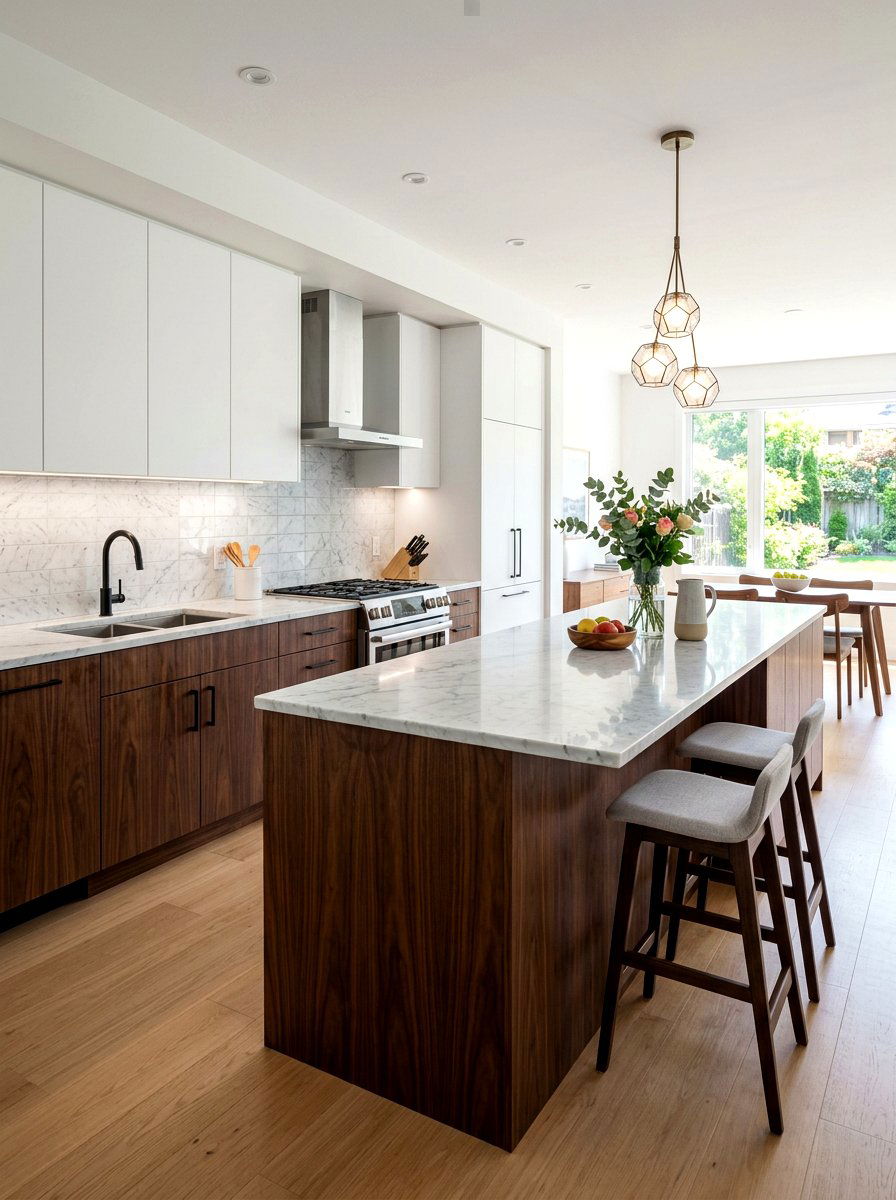 Two Tone Kitchen Peninsula - 30 kitchen peninsula ideas