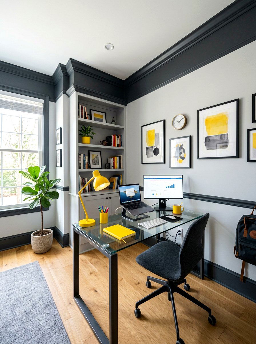Two Tone Office Wall Trim - 30 office wall molding ideas