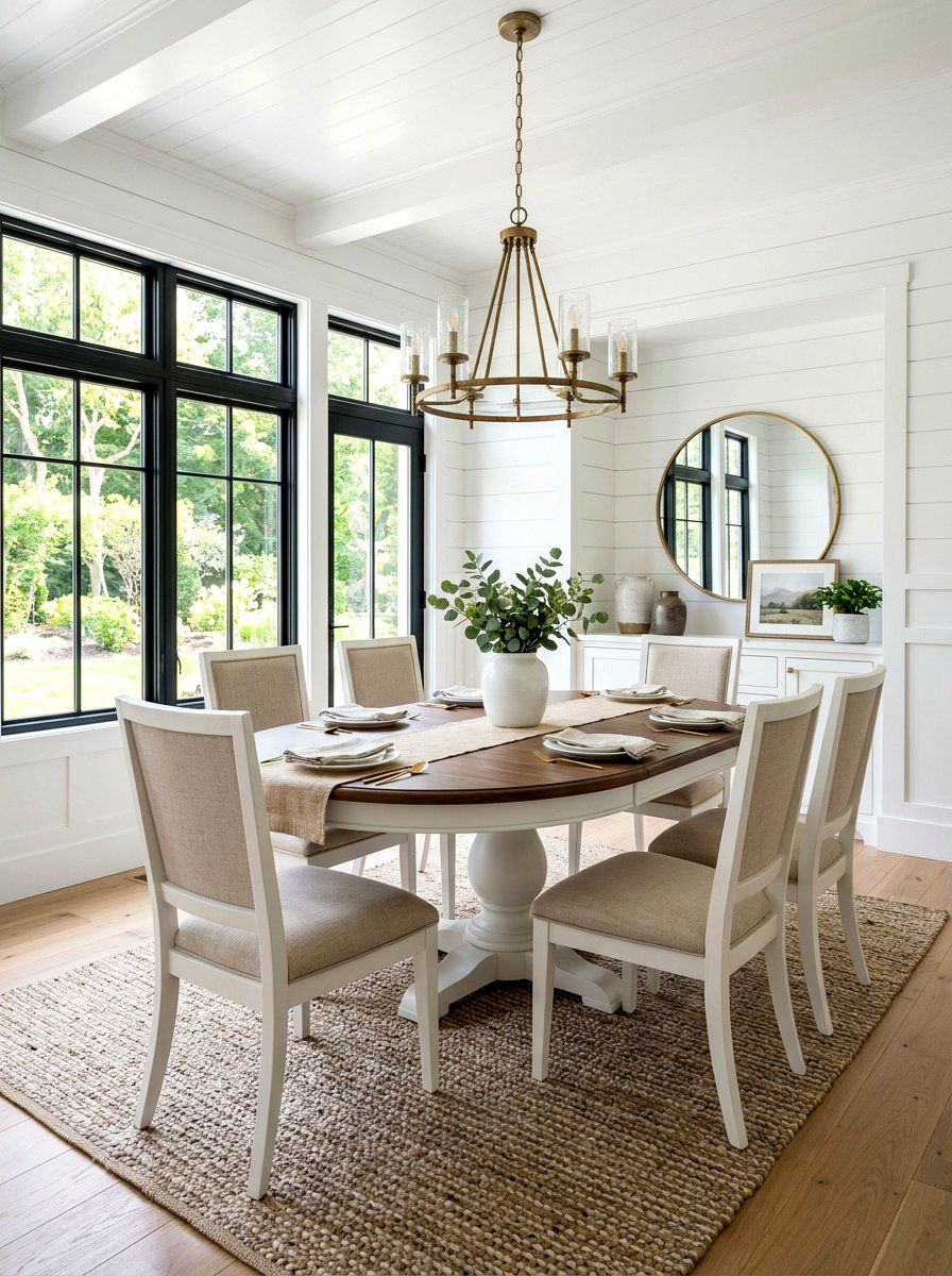 Two Tone Oval Dining Table - 30 oval dining table ideas