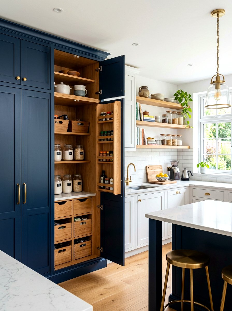 Two Tone Pantry Cabinet - 30 freestanding pantry cabinet ideas