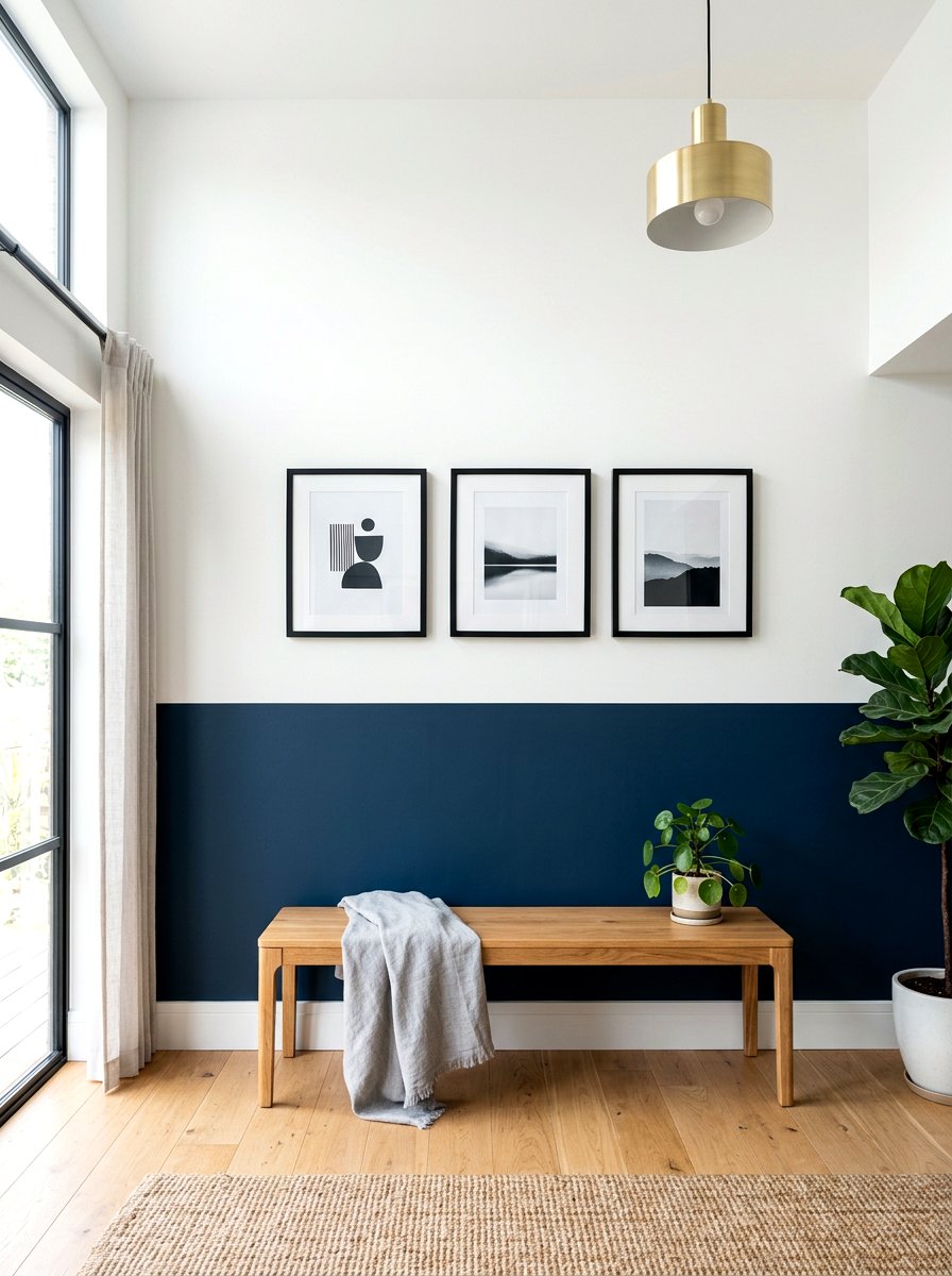 Two Tone Wall Paint - 30 accent wall ideas