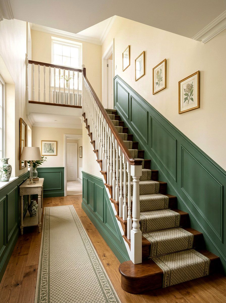 Two Tone Wall Panel - 30 staircase wall panel ideas