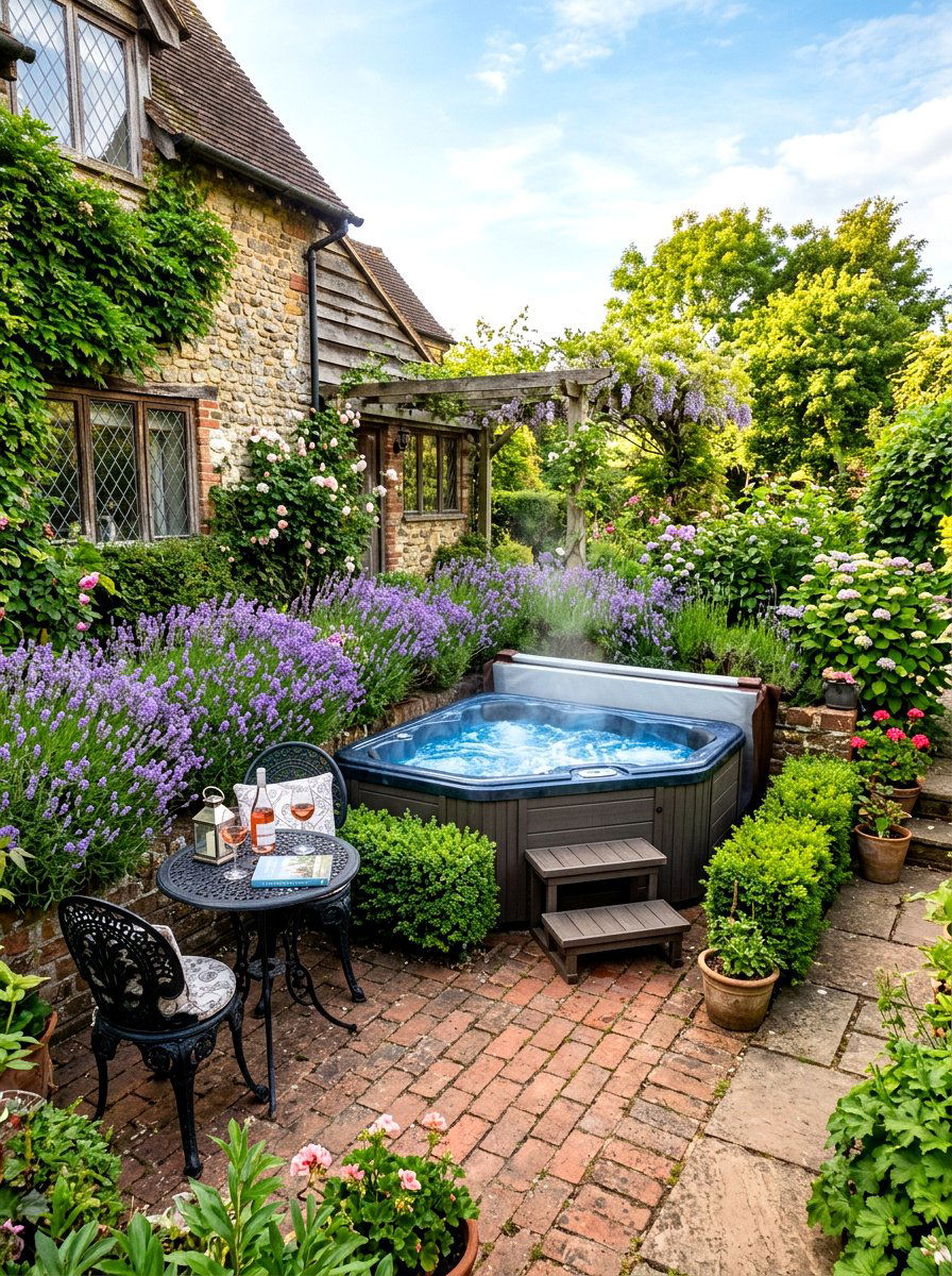Two person hot tub - 30 small hot tub patio ideas