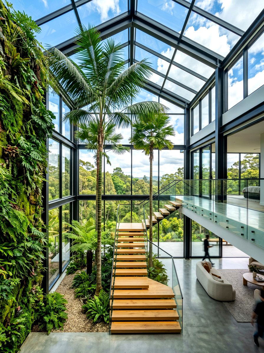 Two story glass atrium - 30 attached greenhouse porch ideas