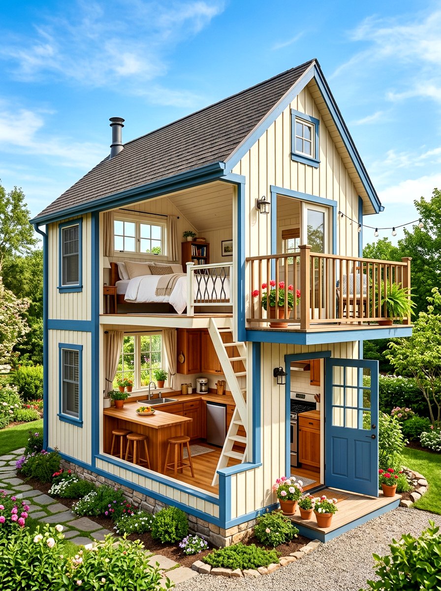 Two story tiny house - 30 tiny house ideas