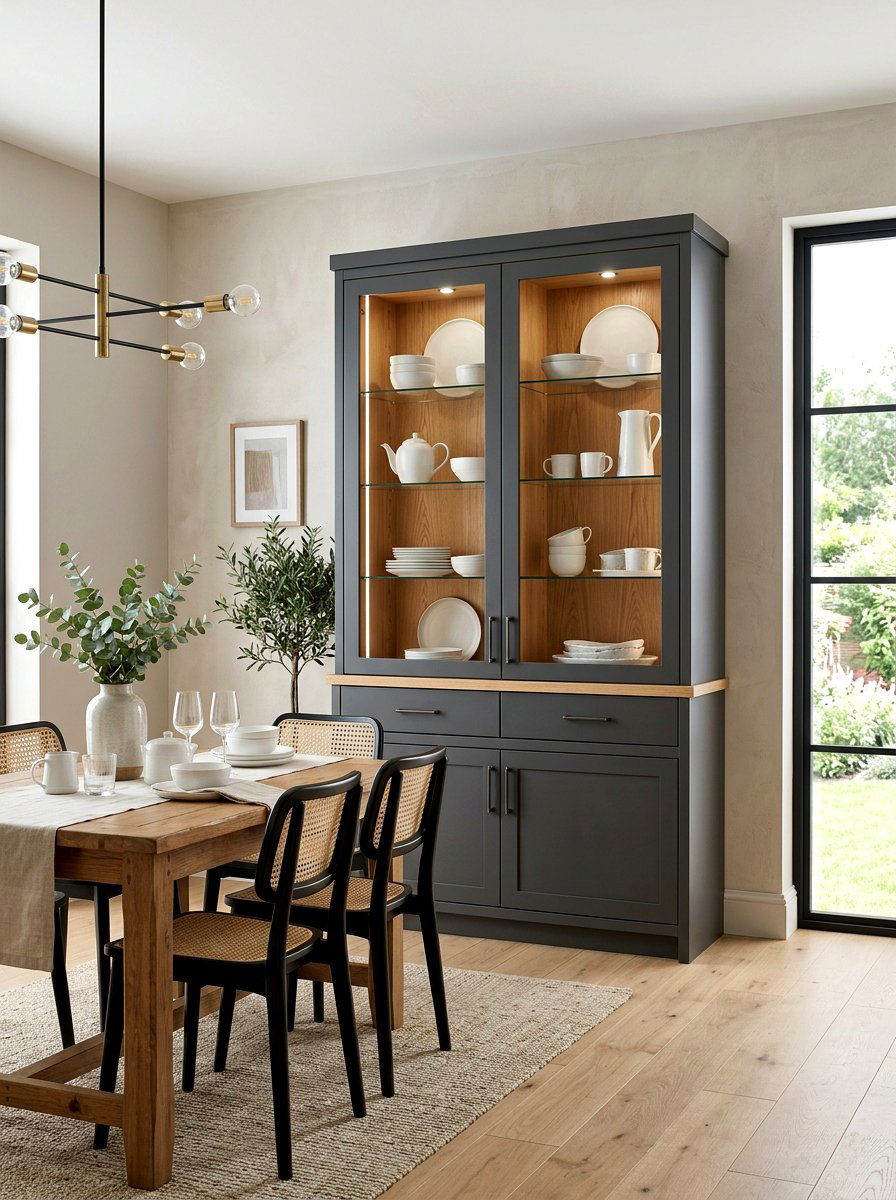 Two tone china cabinet - 30 china cabinet makeover ideas