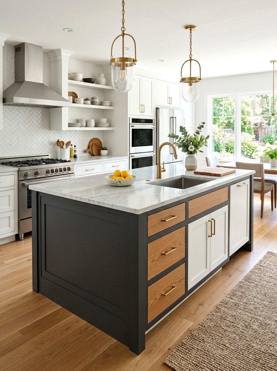 Two tone dresser island - 30 antique dresser kitchen island ideas