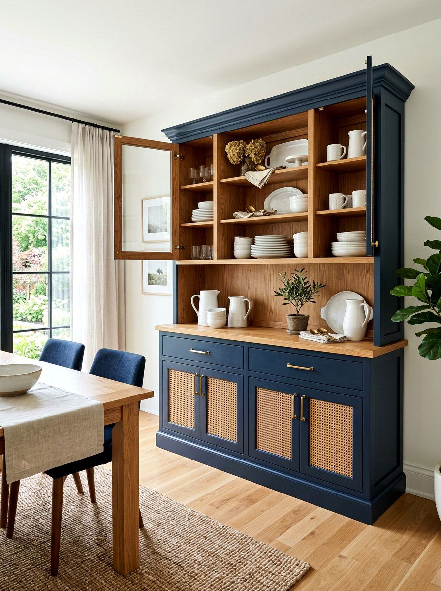Two tone hutch - 30 statement hutch dining ideas