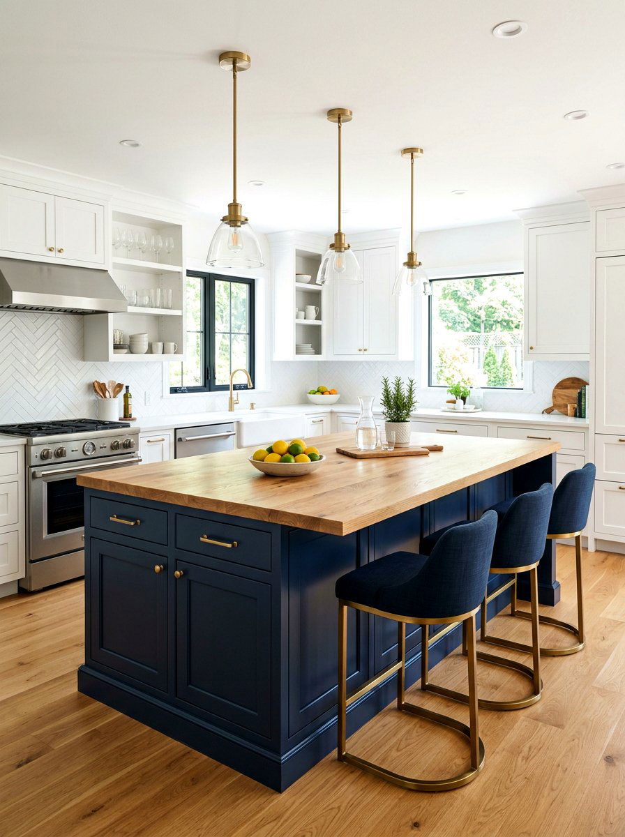 Two tone kitchen island - 30 statement island kitchen ideas