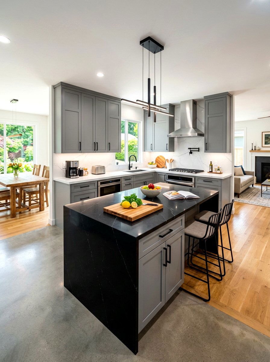 Two tone quartz kitchen - 30 quartz kitchen ideas