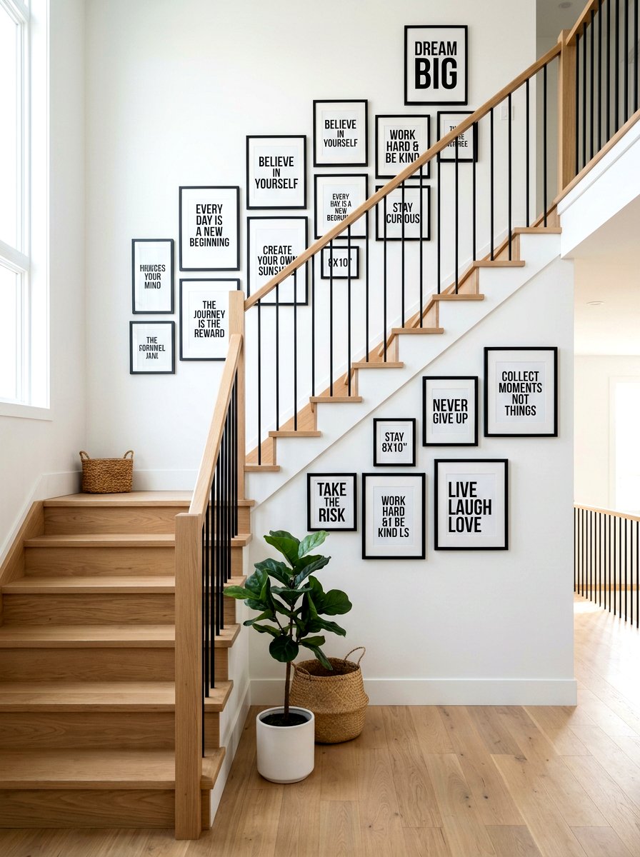 Typography And Quote Art - 30 stair gallery wall ideas