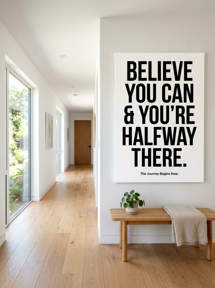 Typography Sign - 30 hallway wall decor ideas