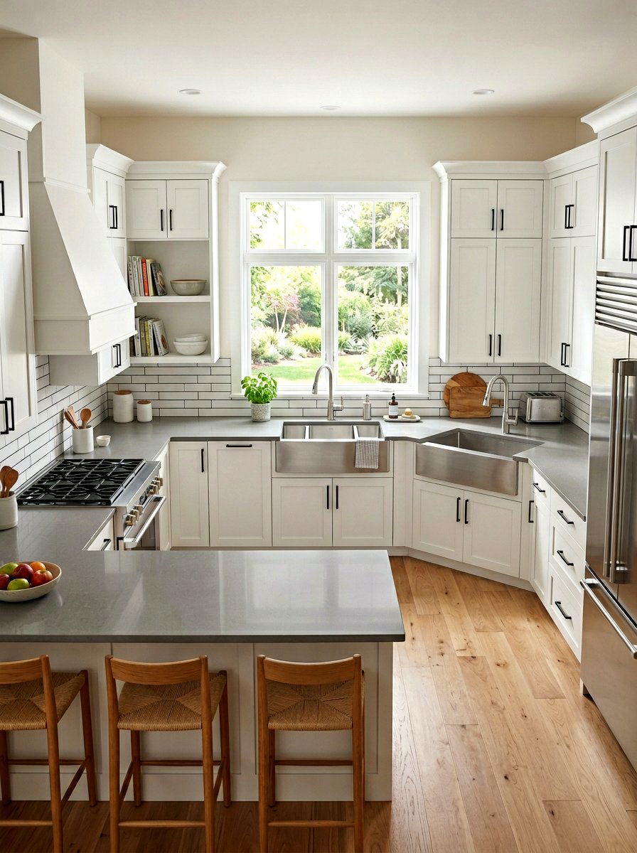 U Shaped Corner Sink - 30 corner sink kitchen ideas