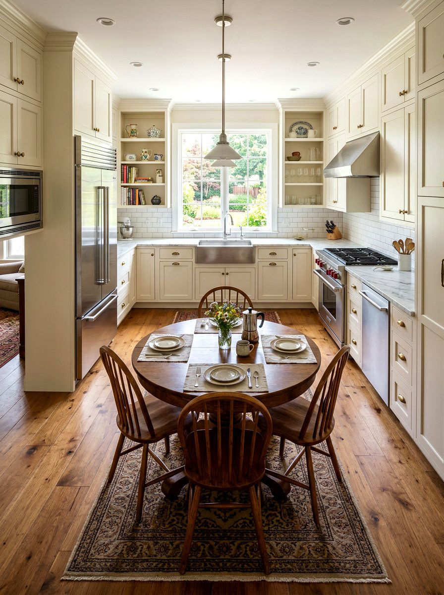 U Shaped Kitchen With Table - 30 kitchen dining area ideas