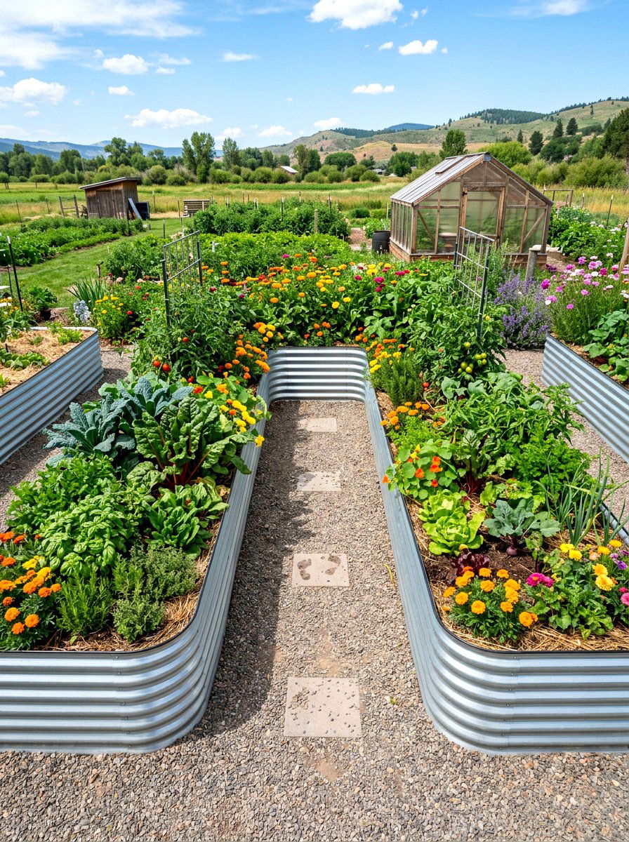U Shaped Metal Bed - 30 metal raised bed ideas