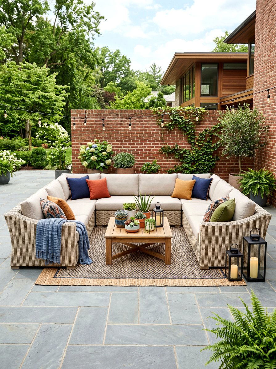 U Shaped Outdoor Couch - 30 outdoor sectional ideas