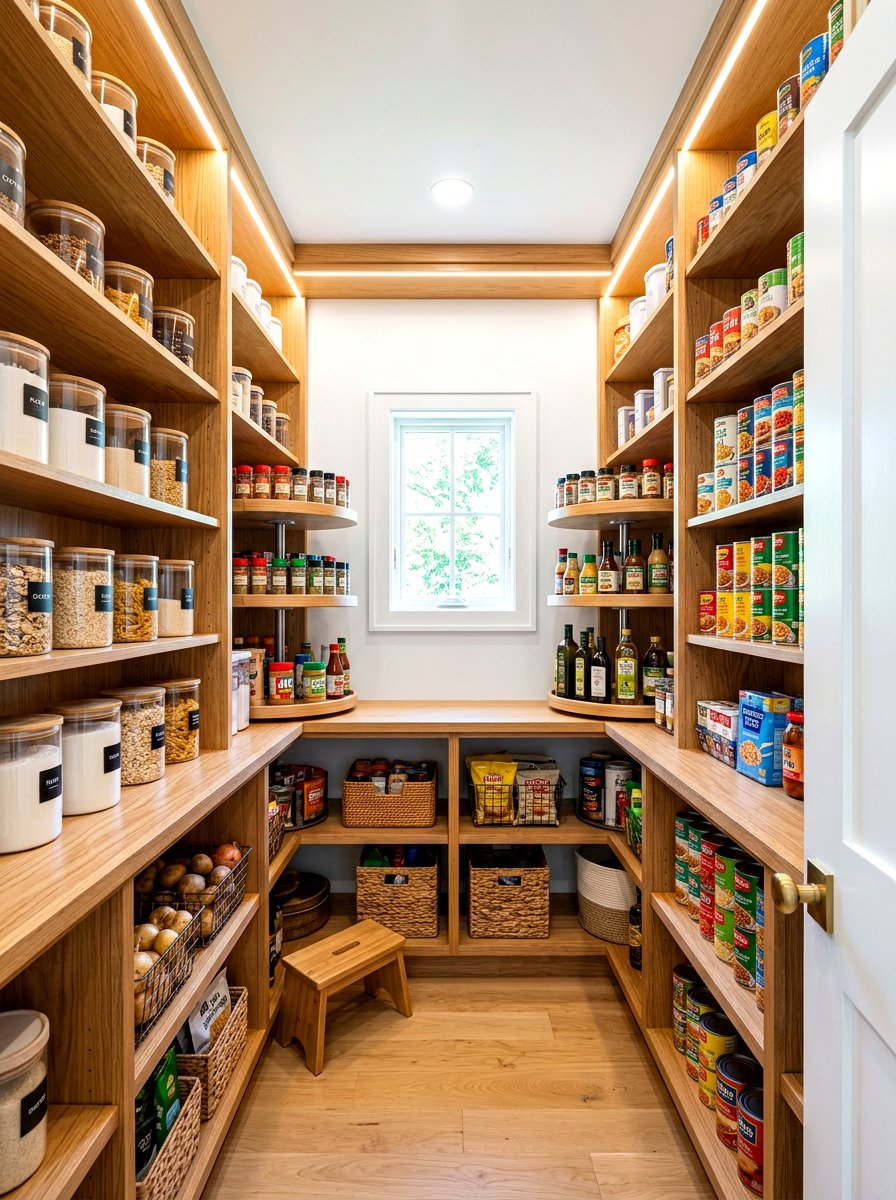 U Shaped Pantry Shelving - 30 pantry shelving ideas