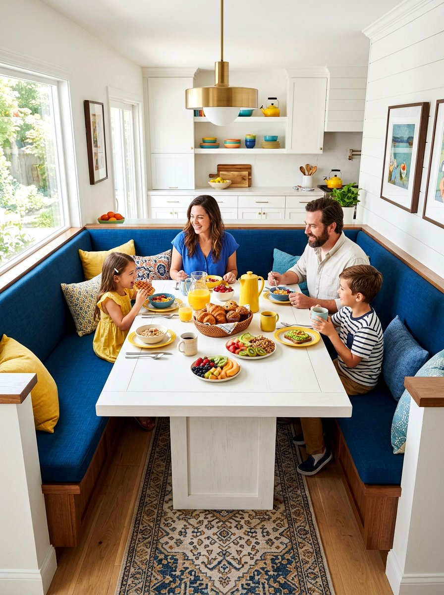 U shaped breakfast booth - 30 banquette seating ideas