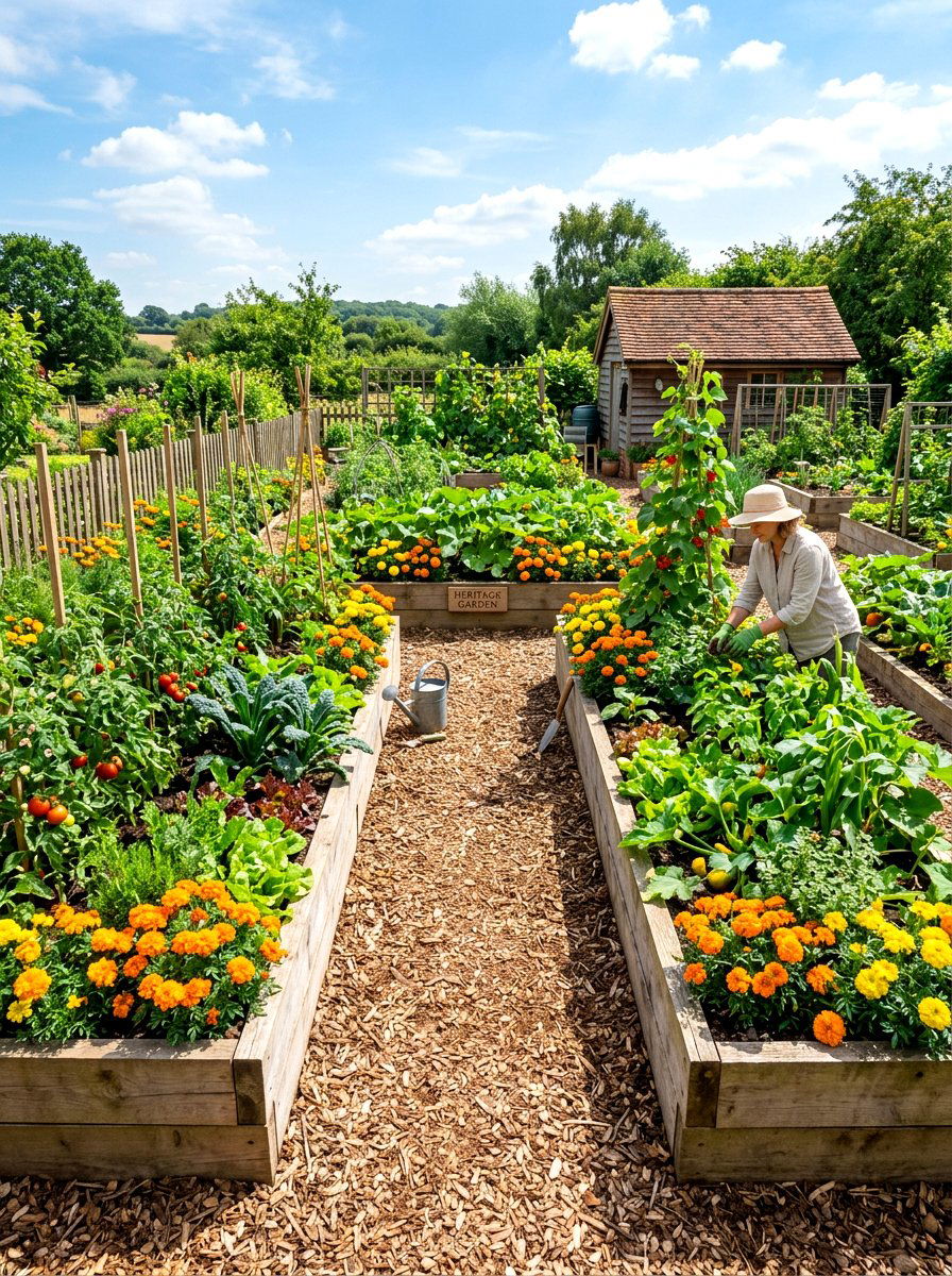 U shaped garden layout - 30 narrow raised bed ideas