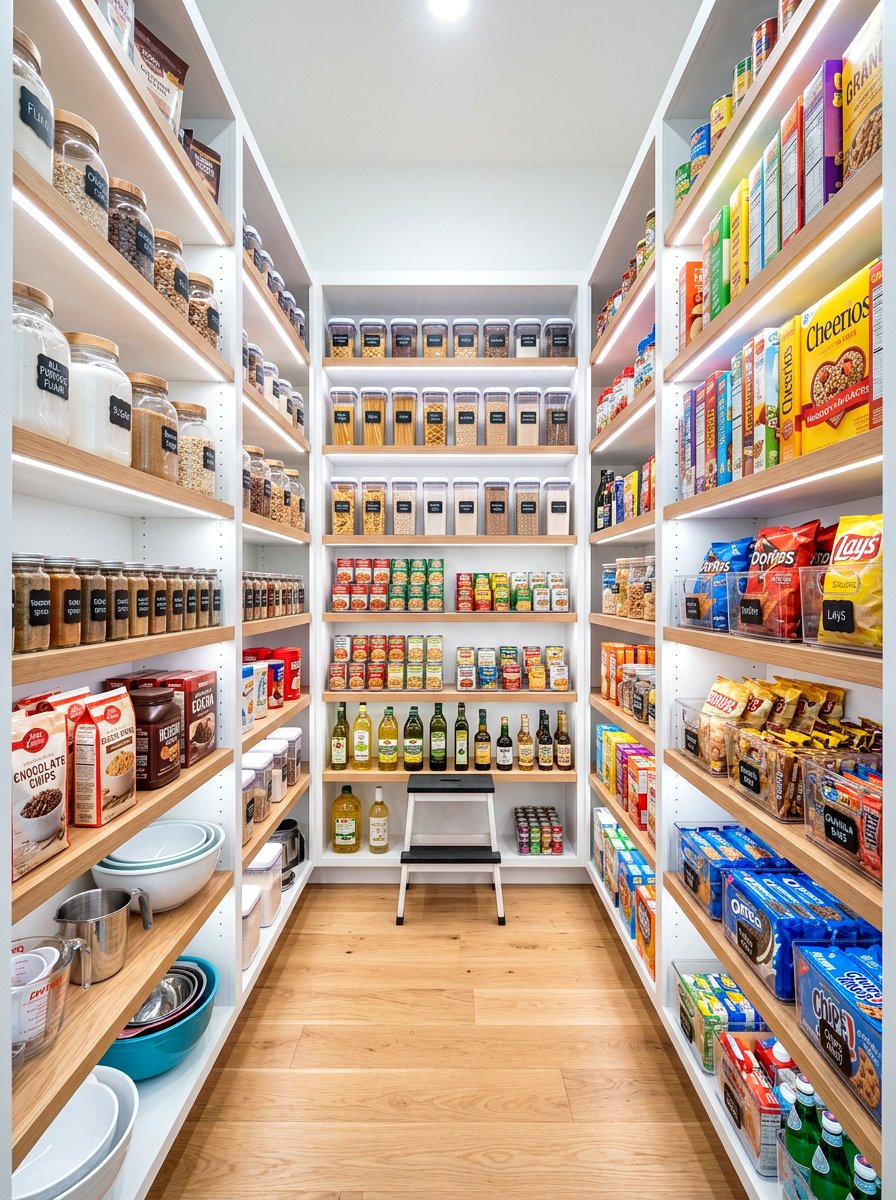 U shaped pantry shelving layout - 30 pantry with open shelving ideas