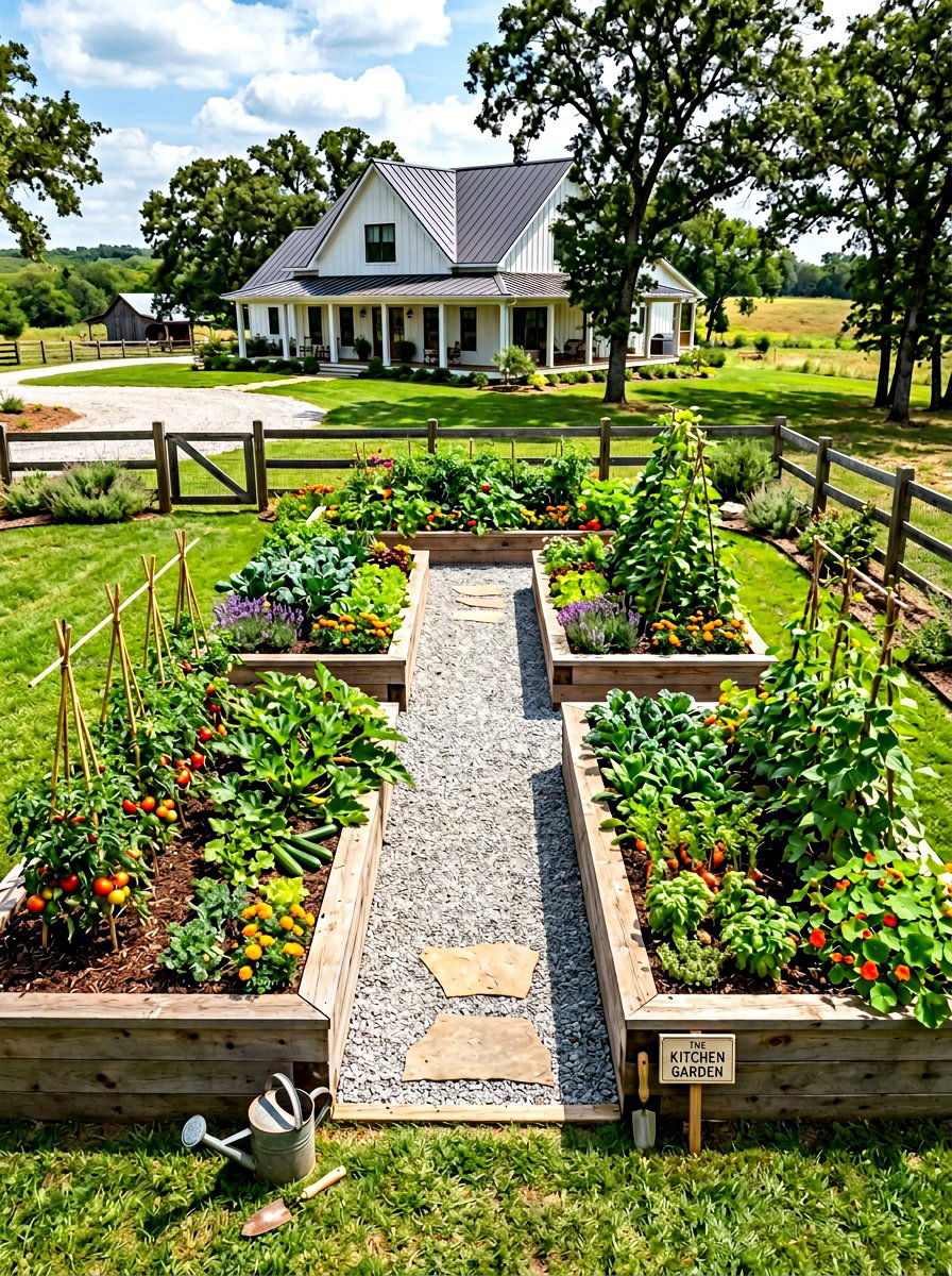 U shaped raised beds - 30 vegetable garden border ideas