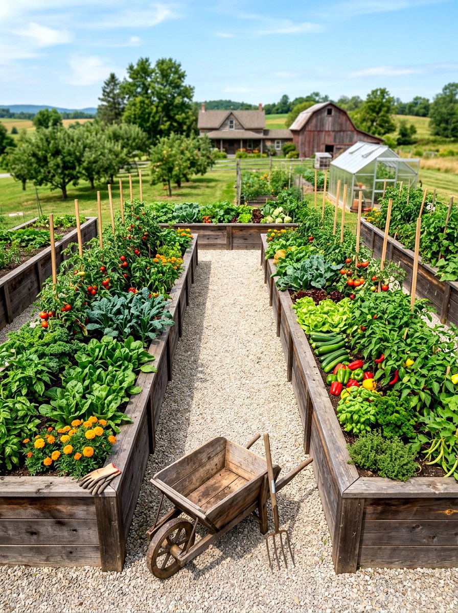 U shaped raised garden - 30 kitchen garden backyard ideas