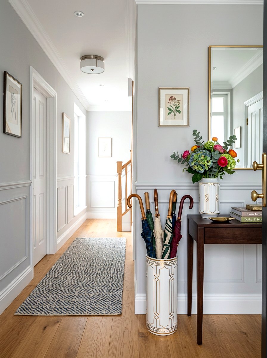 Umbrella Stand Hallway - 30 warm welcome entryway ideas