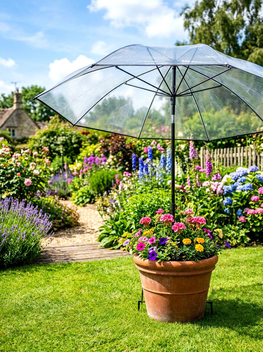 Umbrella Style Greenhouse - 30 mini greenhouse ideas