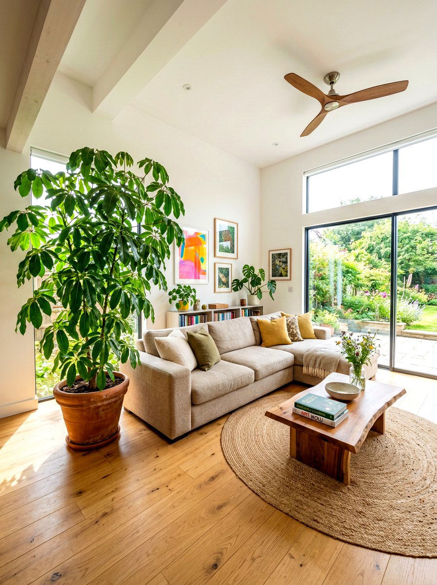 Umbrella Tree - 30 tropical indoor plant ideas